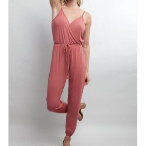 Savvi Moni Jumpsuit - Deep Blush